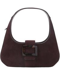Roger Vivier - Belle Vivier Buckle-Detail Suede Tote Bag - Lyst