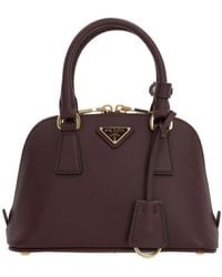 Prada - Zip-Up Top Handle Bag - Lyst