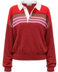 STAUD - Sail Striped Polo Shirt - Lyst