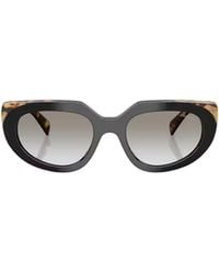 Prada - Eyewear Oval Frame Sunglasses - Lyst