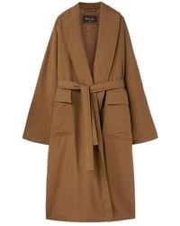 Loro Piana - Dwight Long-Sleeved Belted Coat - Lyst