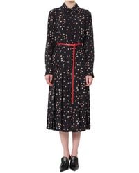 Max Mara - Studio Pattern-Printed Belted Dress - Lyst
