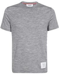 Thom Browne - Logo Patch Crewneck T-Shirt - Lyst