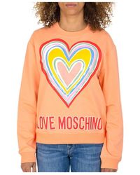 Moschino - Logo Details Pullover Hoodie - Lyst