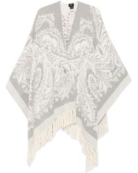 Etro - Paisley-Pattern Fringed Poncho - Lyst