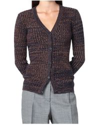 Prada - Rib-Knit V-Neck Cardigan - Lyst