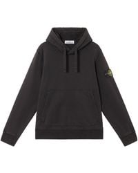 Stone Island - Logo Patch Drawstring Hoodie - Lyst