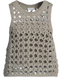 Brunello Cucinelli - Light Sleeveless Knit Dress - Lyst
