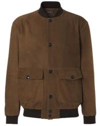 Kiton - Suede Bomber Jacket - Lyst