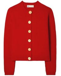 Tory Burch - Long-Sleeved Button-Down Cardigan - Lyst