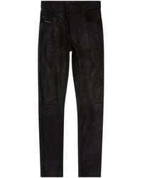 DIESEL - P-Vyll-Dmbi Leather Trousers - Lyst