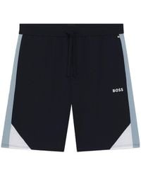 BOSS - Color-Blocked Drawstring Casual Shorts - Lyst