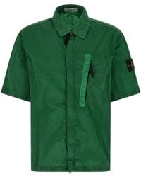 Stone Island - Logo Patch Short Sleeve Shirt - Lyst