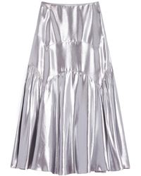 Lanvin - Metallic Long Skirt - Lyst