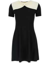 Valentino - Bow Detailed Short-Sleeved Mini Dress - Lyst