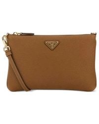 Prada - Caramel Leather Crossbody Bag - Lyst