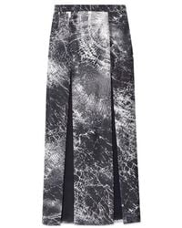 McQueen - Smashed Screen Double Slit Skirt - Lyst