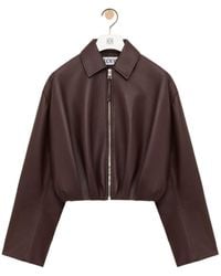 Loewe - Draped Leather Jacket - Lyst