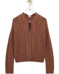Loewe - V-Neck Knitted Jumper - Lyst