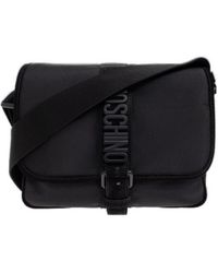 Moschino - Logo-Plaque Buckled Shoulder Bag - Lyst