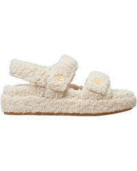 Tory Burch - Kira Faux-Shearling Sandals - Lyst