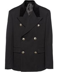 Prada - Double-Breasted Tailored Blazer - Lyst