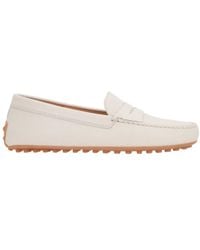 Tod's - Gommino Round Toe Slip-On Loafers - Lyst