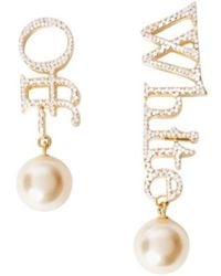 Off-White c/o Virgil Abloh - Logo Embellished Drop Earrings - Lyst