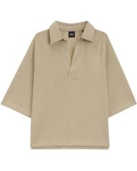 BOSS - Loose-Fit Polo Sweatshirt - Lyst