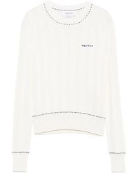 McQueen - Logo-Embroidered Ribbed-Knit Top - Lyst