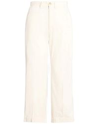 Polo Ralph Lauren - Corduroy Wide-Leg Cropped Trouser - Lyst
