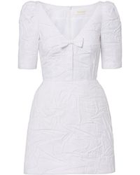ShuShu/Tong - Bow-Detail Cotton-Blend Minidress - Lyst