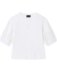 Emporio Armani - Mesh Panelled Crewneck T-Shirt - Lyst