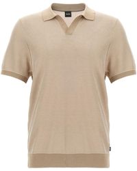 BOSS - Boss Johnny Collar Knitted Polo Shirt - Lyst