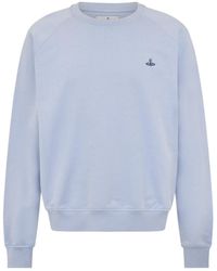 Vivienne Westwood - Logo Cotton Orb Crew Neck Sweatshirt - Lyst