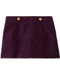 Tom Ford - Pleated Tweed Mini Skirt - Lyst