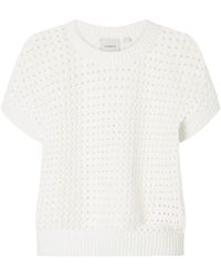 Varley - Hollow-Out Short Sleeve Knit Sweater - Lyst