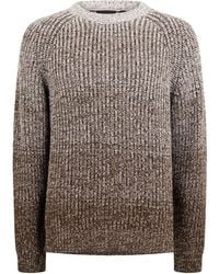 BOSS - Gradient Crew Neck Knit Sweater - Lyst