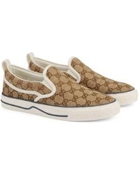 Gucci - Gg Supreme Slip-On Sneakers - Lyst