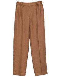 Brunello Cucinelli - Elasticated-Waist Pleated Trousers - Lyst