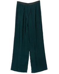 forte_forte - Ribbed-Velvet Wide-Leg Trousers - Lyst