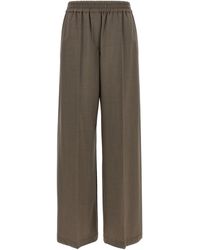 Brunello Cucinelli - Elastic Waist Straight-Leg Pants - Lyst