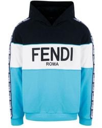 Fendi - Logo Embroidered Hoodie - Lyst