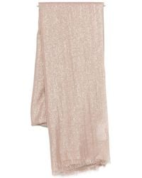 Brunello Cucinelli - Shimmer Fringed Scarf - Lyst