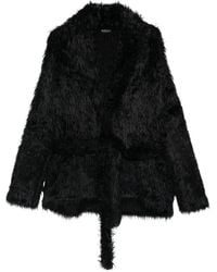 Balenciaga - Belted Faux-Fur Jacket - Lyst