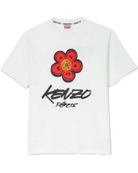 KENZO - Logo Printed Crewneck T-Shirt - Lyst