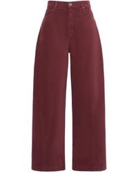 Weekend by Maxmara - Cotton Drill Trousers - Lyst