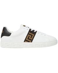 Versace - Logo-Embellished Lace-Up Sneakers - Lyst
