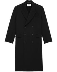 Saint Laurent - Double-Breasted Long Coat - Lyst
