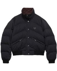 Prada - Cropped Compact Poplin Down Jacket - Lyst